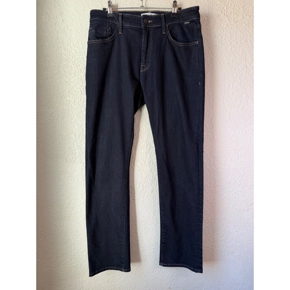 Mavi Other - Mavi Zach Straight Leg Jeans Mens Dark Wash Indigo Stretch Denim Pants